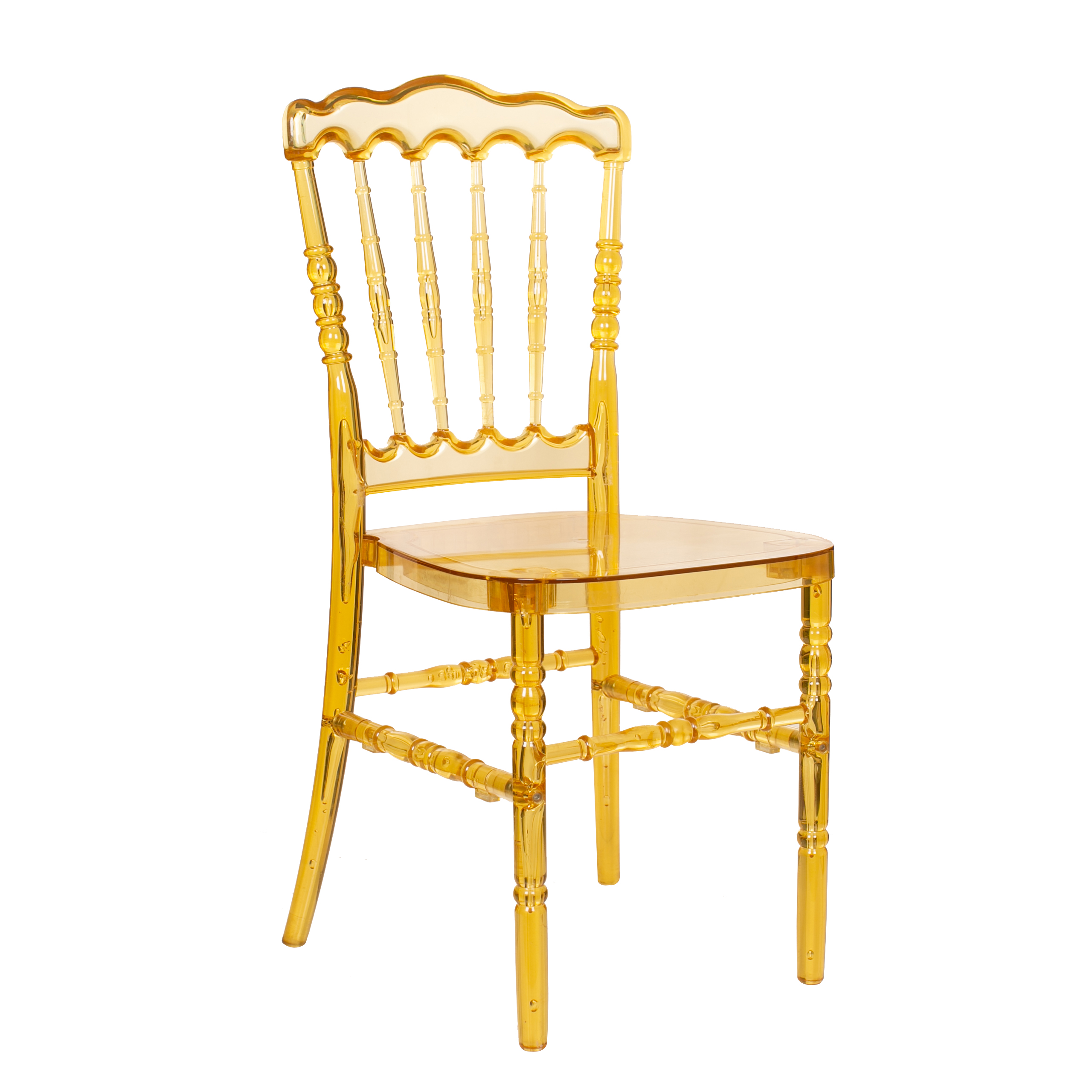 Ghế napoleon trong suốt màu vàng