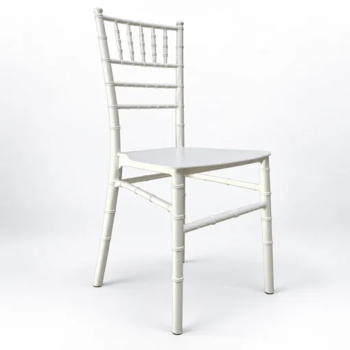 Ghế Tiffany nhựa màu trắng kiểu Chiavari