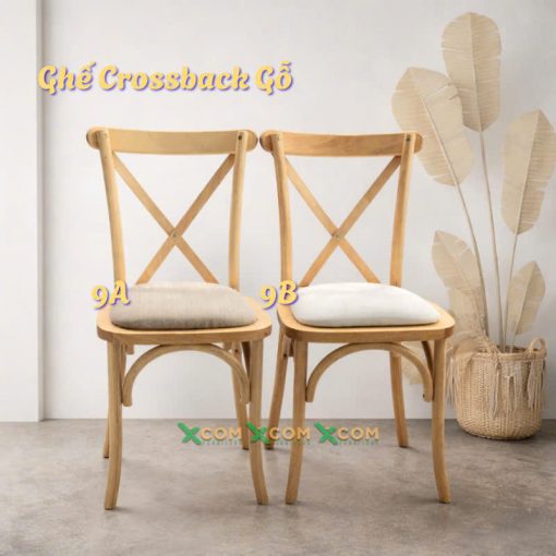 Ghế Crossback Gỗ (Tiêu Chuẩn Xuất Khẩu)