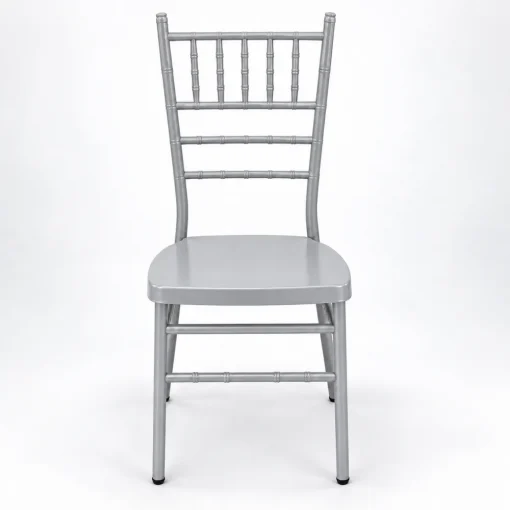 Ghế Tiffany Chiavari màu bạc xám tựa nan