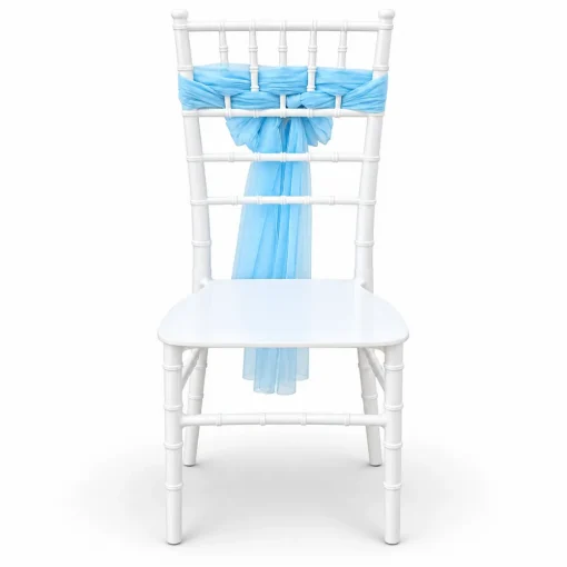 Nơ Ghế Tiffany (Nơ ghế Chiavari) trên nền trắng xám