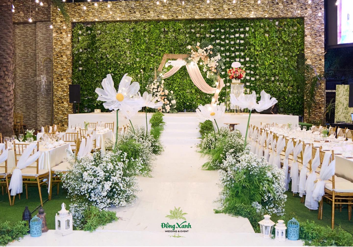 bàn giao 1200G tiffany vàng dồng nhà hàng dồng xanh 6