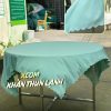 Khăn Bàn Tròn - Thun Ép Lạnh - Cắt Vuông 1m6x1m6