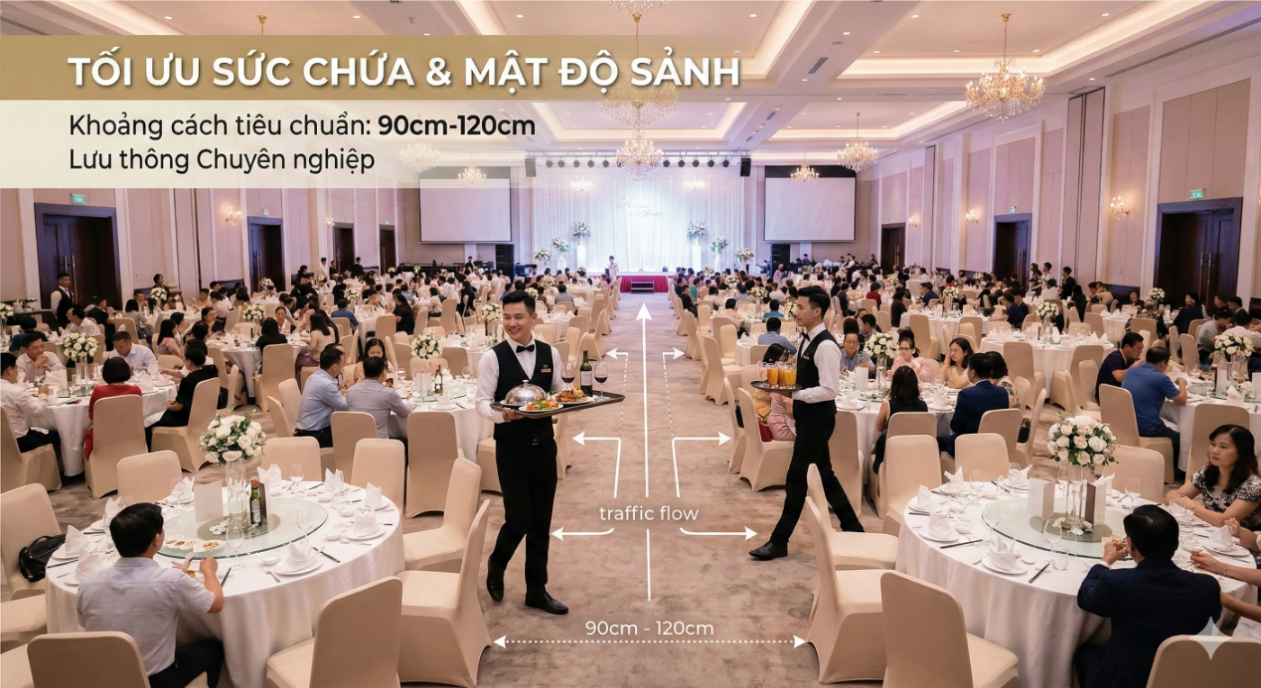 Kích Thước Bàn Tròn Tiêu Chuẩn 8 - 12 Người Cho Nhà Hàng, Tiệc Cưới