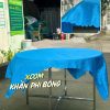 Khăn Bàn Tròn - Vải Phi Bóng Nhẹ - Cắt Vuông 1m6x1m6