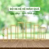 Bộ 06 Đôn Kê Mâm Quả Cưới Khung Vuông Sắt Sơn Tĩnh Điện