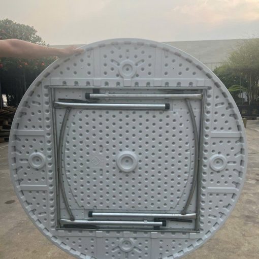 Alternative view of Bàn Tròn Mặt Nhựa Chân Inox Gấp Gọn (1m2, 1m4) – Bền Nhẹ, Giá Sỉ Tận Xưởng
