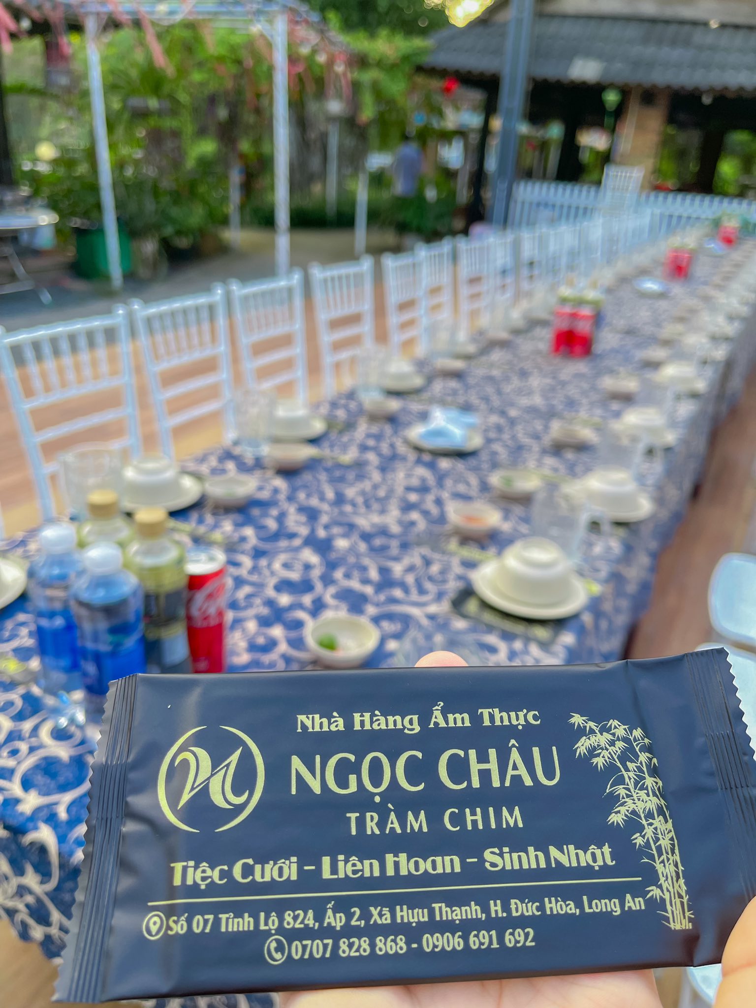 Cận cảnh 500 ghế Tiffany nhựa siêu bóng tại không gian tiệc nhà hàng