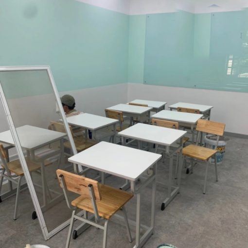 Bộ Bàn Ghế Học Sinh 01 Chỗ BHS 109 – Khung Sắt Sơn Tĩnh Điện | Xcom.vn Bàn ghế học sinh BHS 109 lắp đặt phòng học trung tâm