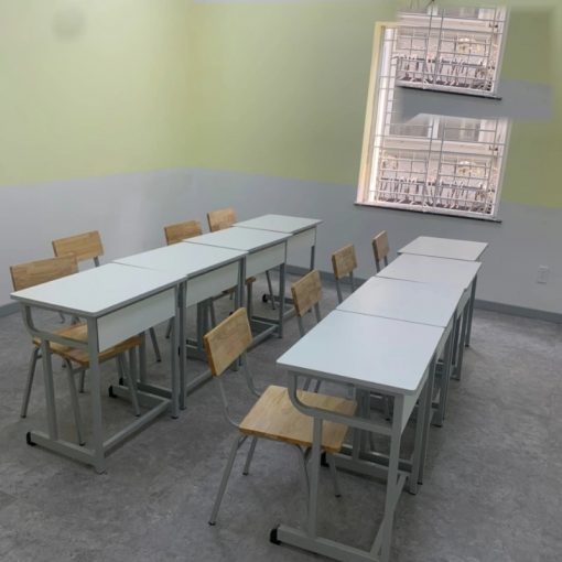 Bộ Bàn Ghế Học Sinh 01 Chỗ BHS 109 – Khung Sắt Sơn Tĩnh Điện | Xcom.vn Lớp học trang bị bàn ghế học sinh 01 chỗ BHS 109
