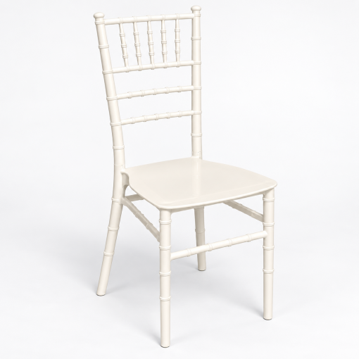 Ghế Chiavari Tiffany nhựa màu trắng