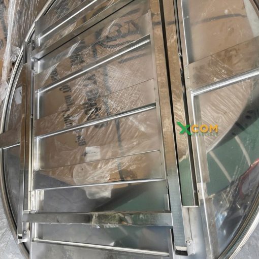 Bàn Tròn Inox Chân Liền Gấp Siêu Gọn | Xcom.vn Khung dưới và chân gấp của bàn tròn inox D120
