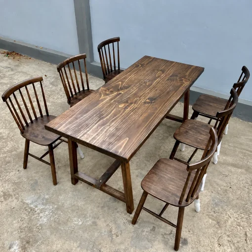 Bộ QN17 góc nghiêng đối diện với sáu ghế đơn