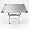 Bàn inox chữ nhật 500 x 800 mm chân cao CN01, ảnh minh họa sản phẩm nền studio