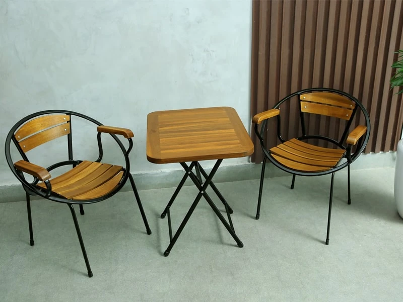 Bộ bàn ghế Fansipan Moon mini 01 (1 bàn chữ nhật 2 ghế) | Xcom.vn Bộ bàn ghế Fansipan Moon mini 01 (1 bàn chữ nhật 2 ghế) – Bàn chữ nhật Moon mini 01 chân xếp phối hai ghế có tay trong phòng