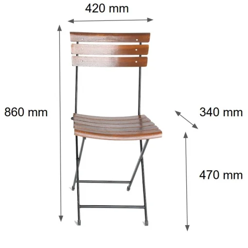 Ảnh kích thước Bộ bàn ghế Fansipan Patio 02 (1 bàn 2 ghế)
