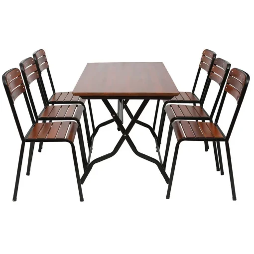 Bộ bàn ghế Fansipan quán ăn cao – 1 bàn 4 ghế – ảnh đại diện