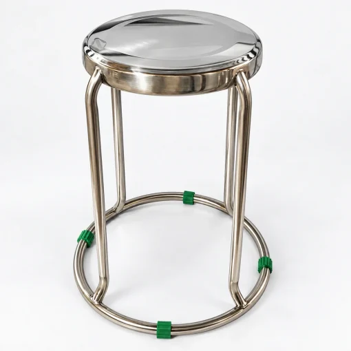 Ghế đôn bấu mặt inox 201 GD09 trên nền trắng xám