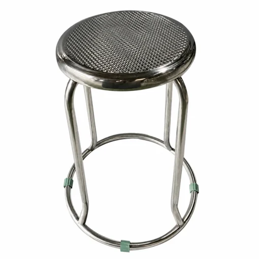 Ghế đôn inox 201 GD01 cao 50cm | Xcom.vn Ghế đôn inox 201 GD01 mặt tròn dập vân chấm và vòng kiềng inox