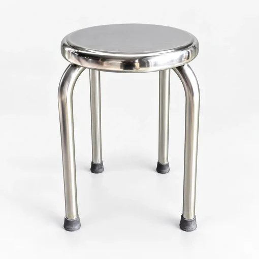 Ghế đôn inox 304 dày 6 dem cao 47cm trên nền trắng xám