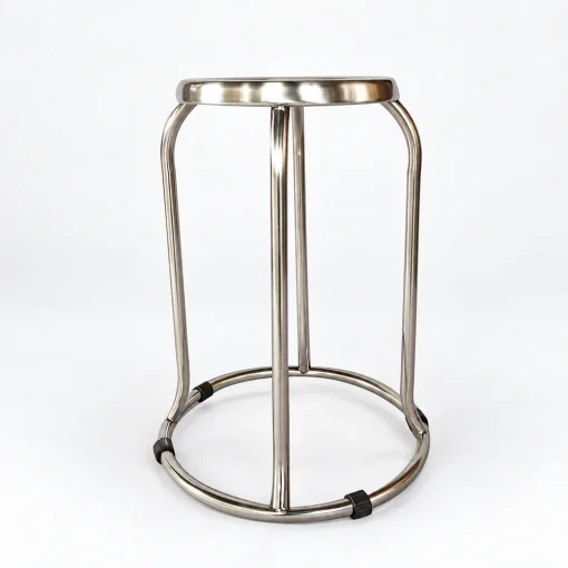 Ghế đôn inox 304 GD03 cao 50cm trên nền trắng xám