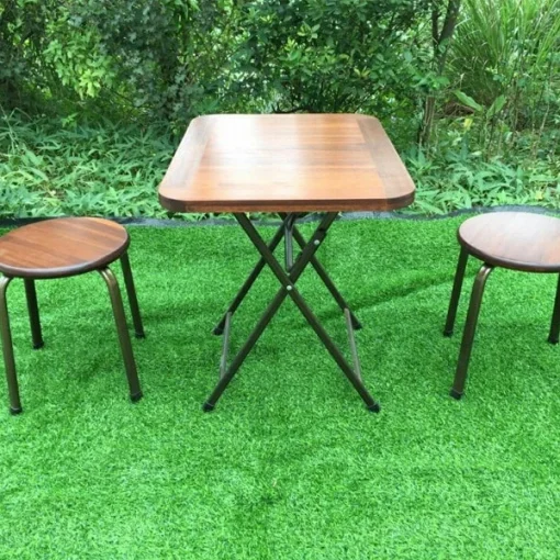 Ghế Fansipan đôn mini – Một bàn thấp phối cùng hai ghế đôn mini mặt tròn