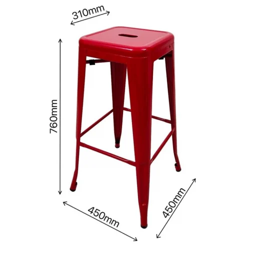 Ảnh kích thước Ghế Fansipan Tolix Bar không tựa