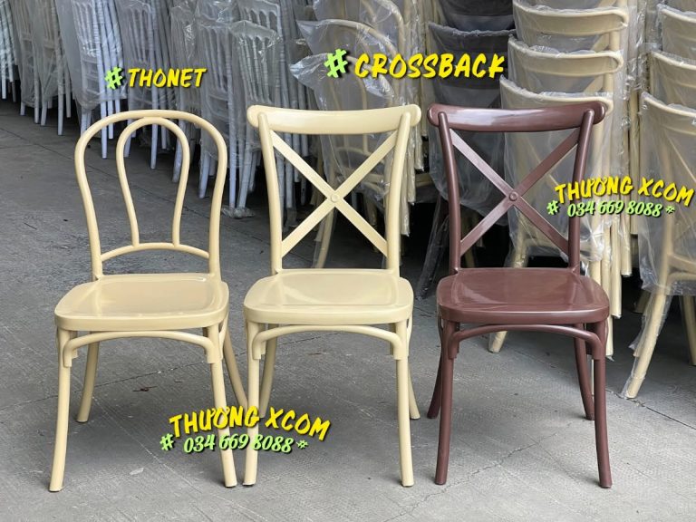 Ghế Thonet và Crossback xếp sẵn số lượng lớn tại kho Xcom TP.HCM