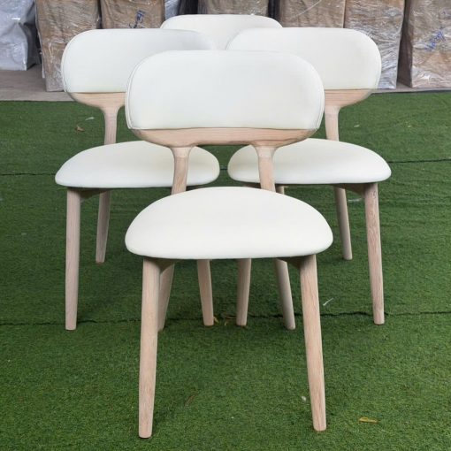 Ghế Winsstone gỗ Ash bọc simili nhìn từ phía trước